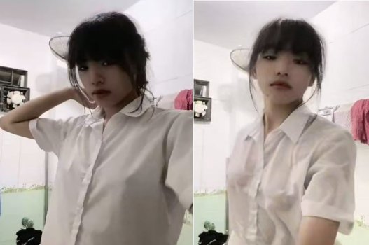 Nữ sinh tắm nhưng không thể kiểm soát cảm xúc khi nhìn thấy bạn trai