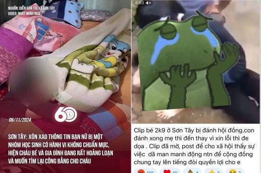 Tin tức: Nữ sinh lớp 8 ở Sơn Tây bị tấn công vì ghen tuông, bị cởi quần áo